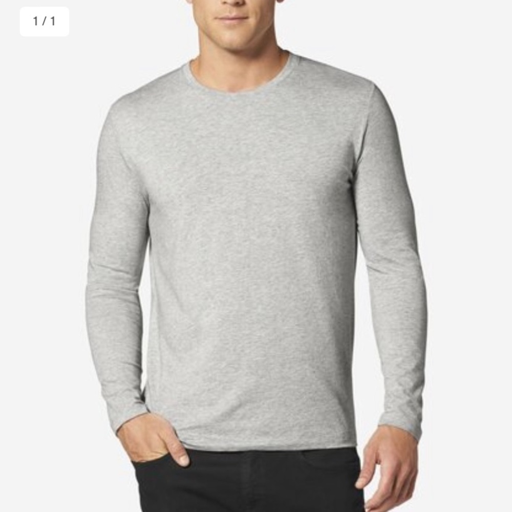 Tommy John Men’s Long Sleeved Crew Neck Shirt in Heathered Grey - size XL